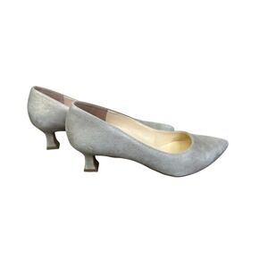 Paul Green Nikki Champagne Suede‎ Leather Kitten Heel Pumps Shoes 9.5